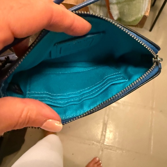 Coach x Pac-Man Limited Edition Corner Zip Wristlet – Blue NWT - Picture 6 of 10